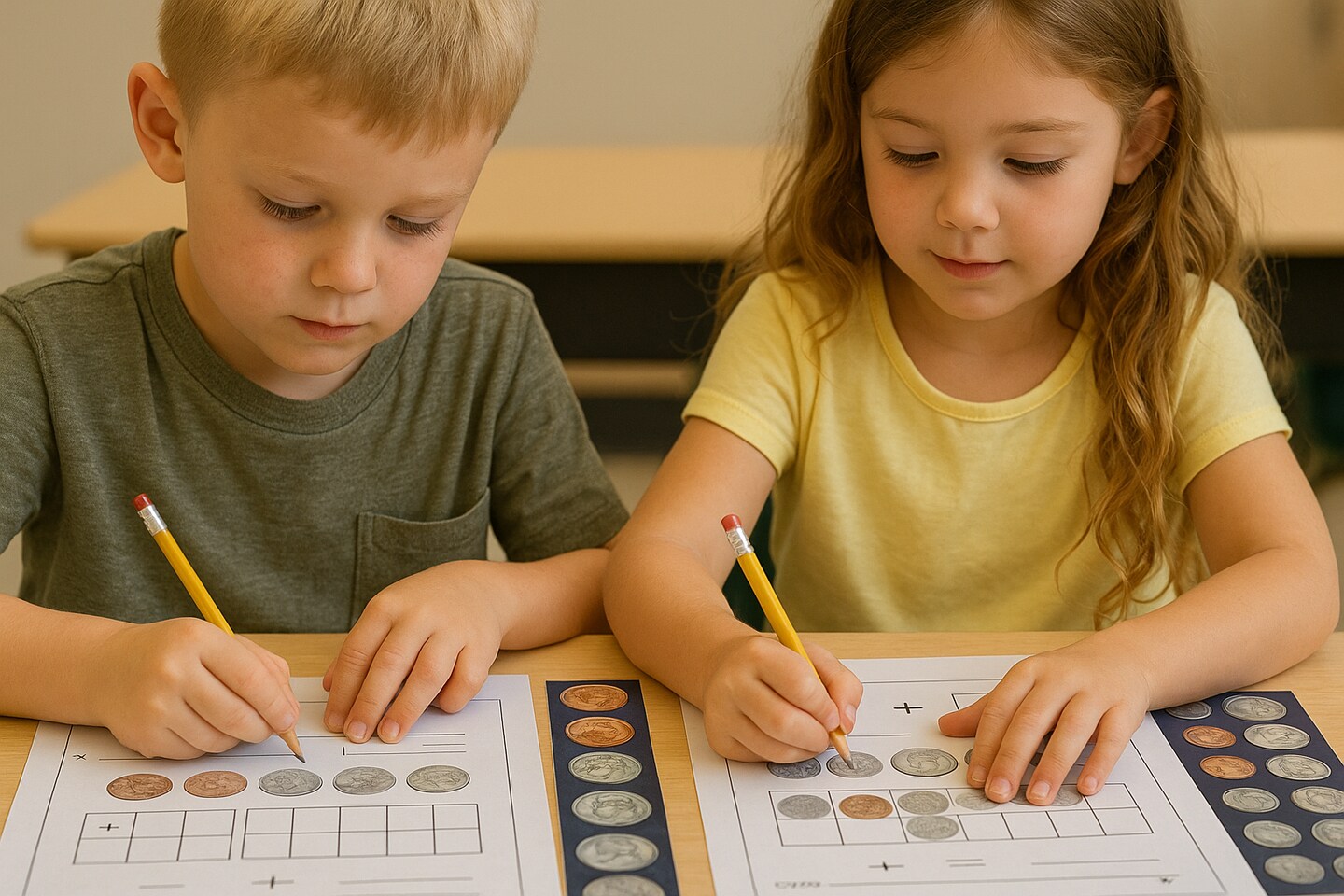 Coin Stickers for Kids – 25 Coins per Sheet – U.S. Money Stickers for Classroom Rewards, Learning & Crafts