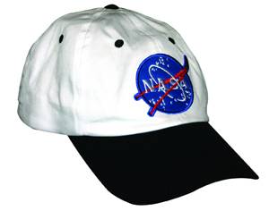 WHITE ASTRONAUT NASA CAP kids space hat boys girls child halloween costume