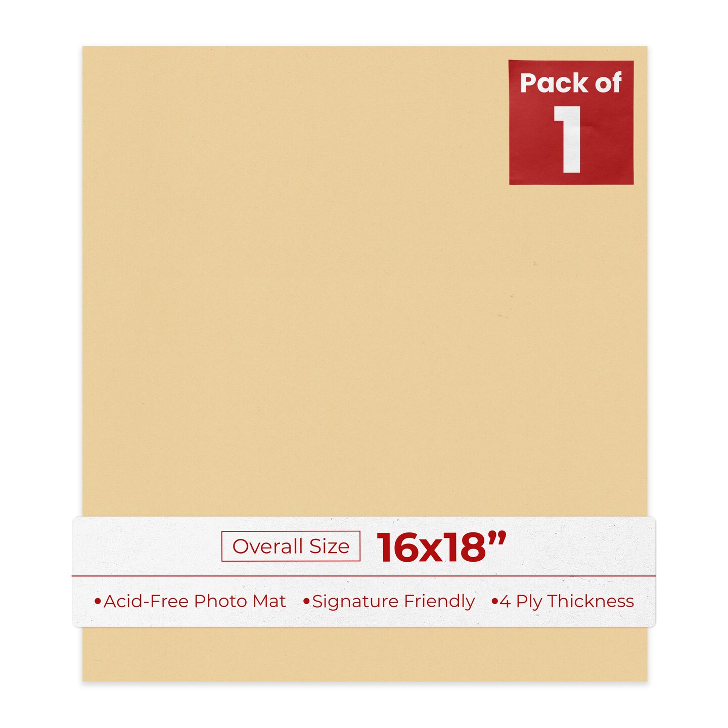 Beige 16x18 Uncut Mat Board - Blank Sheet, No Opening, Color: Brown ...