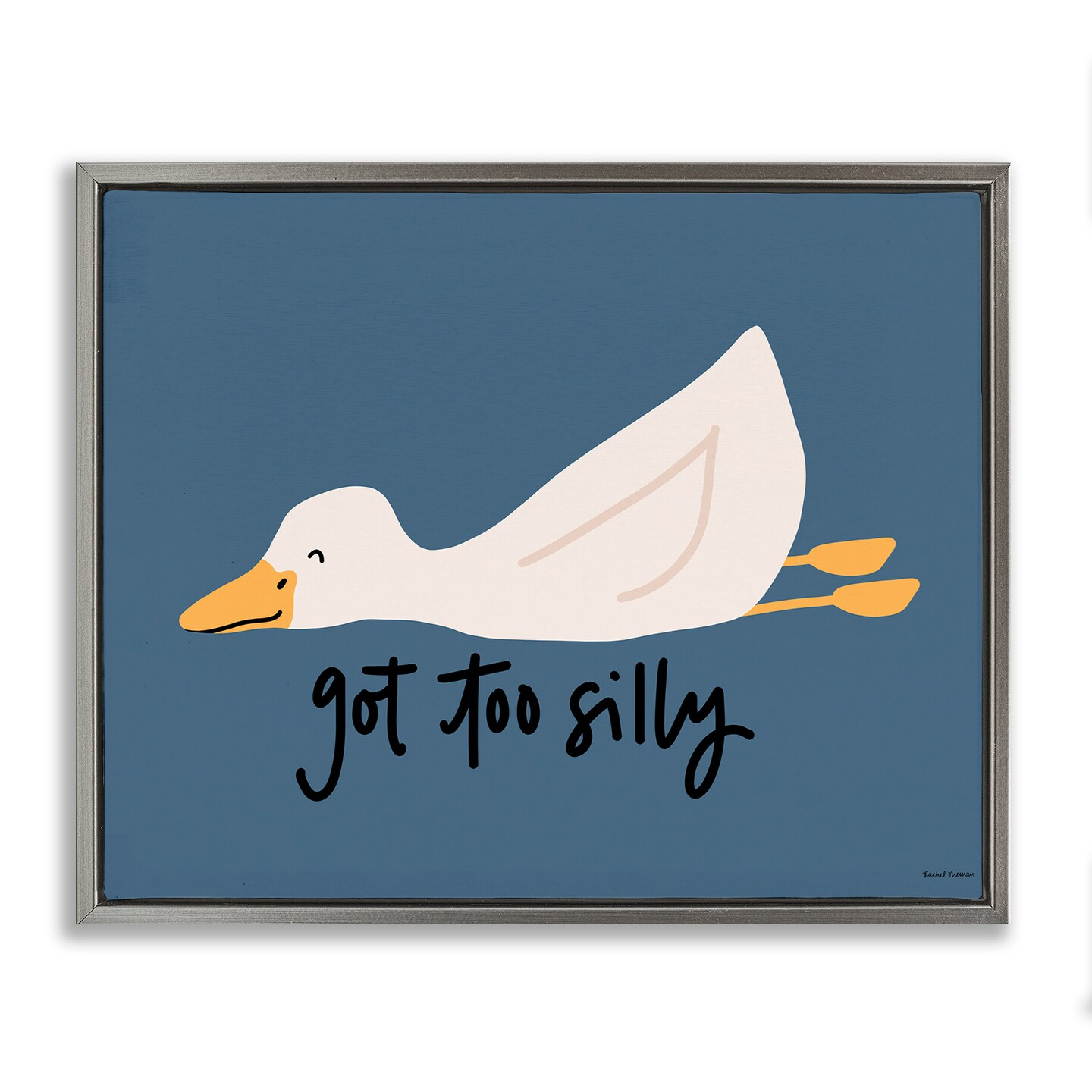 Stupell Industries Got Too Silly Duck Floating Frame, design by