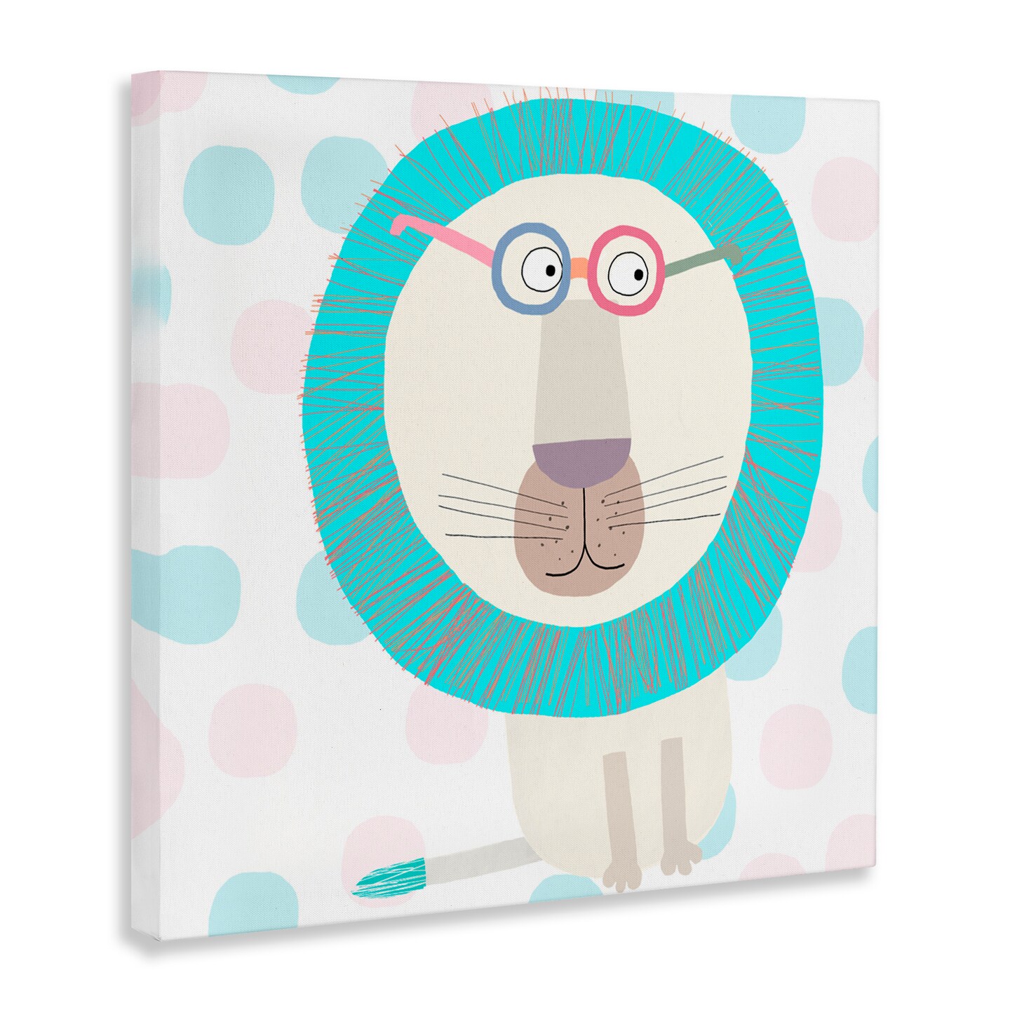 Stupell Industries Electric Blue Lion Canvas, design by Carla Daly