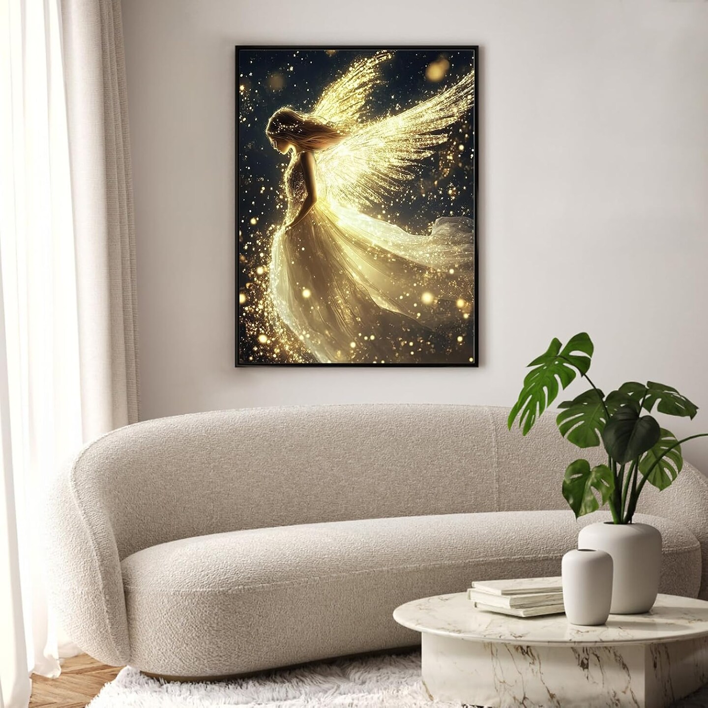 Angel 5D Diamond Painting Kit for Adults – DIY Full Round Drill Gem Art, Beginner-Friendly 12x16 Inch Wall Décor & Gift