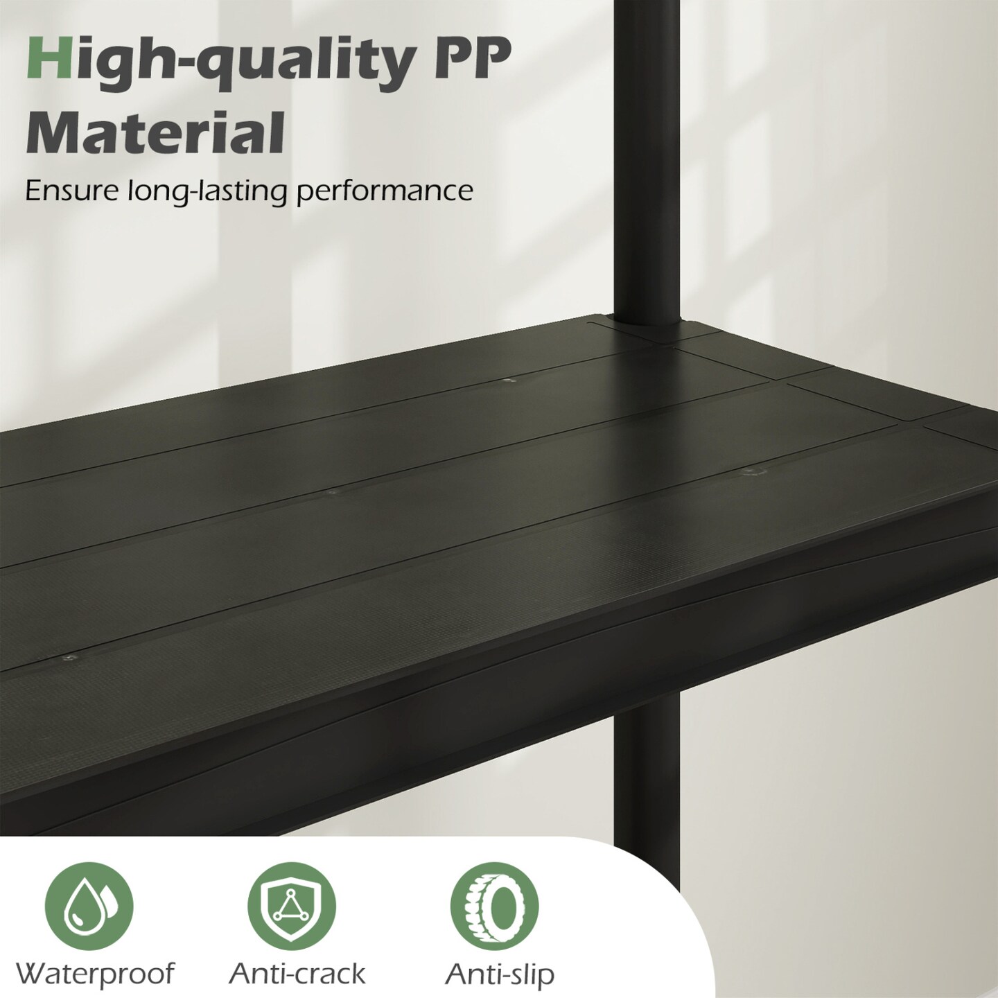 Black Storage Shelving Unit Garage Pantry Kitchen Utility Rack