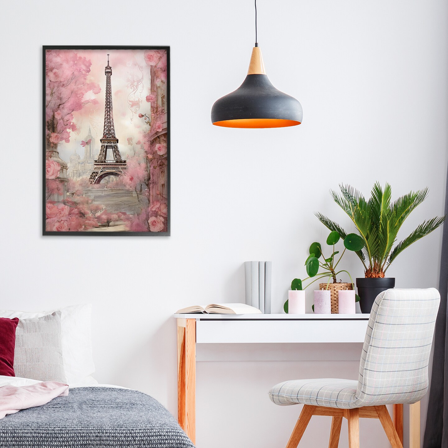 Stupell Industries Paris City View in Bloom Framed Giclee, design by Creative Studio