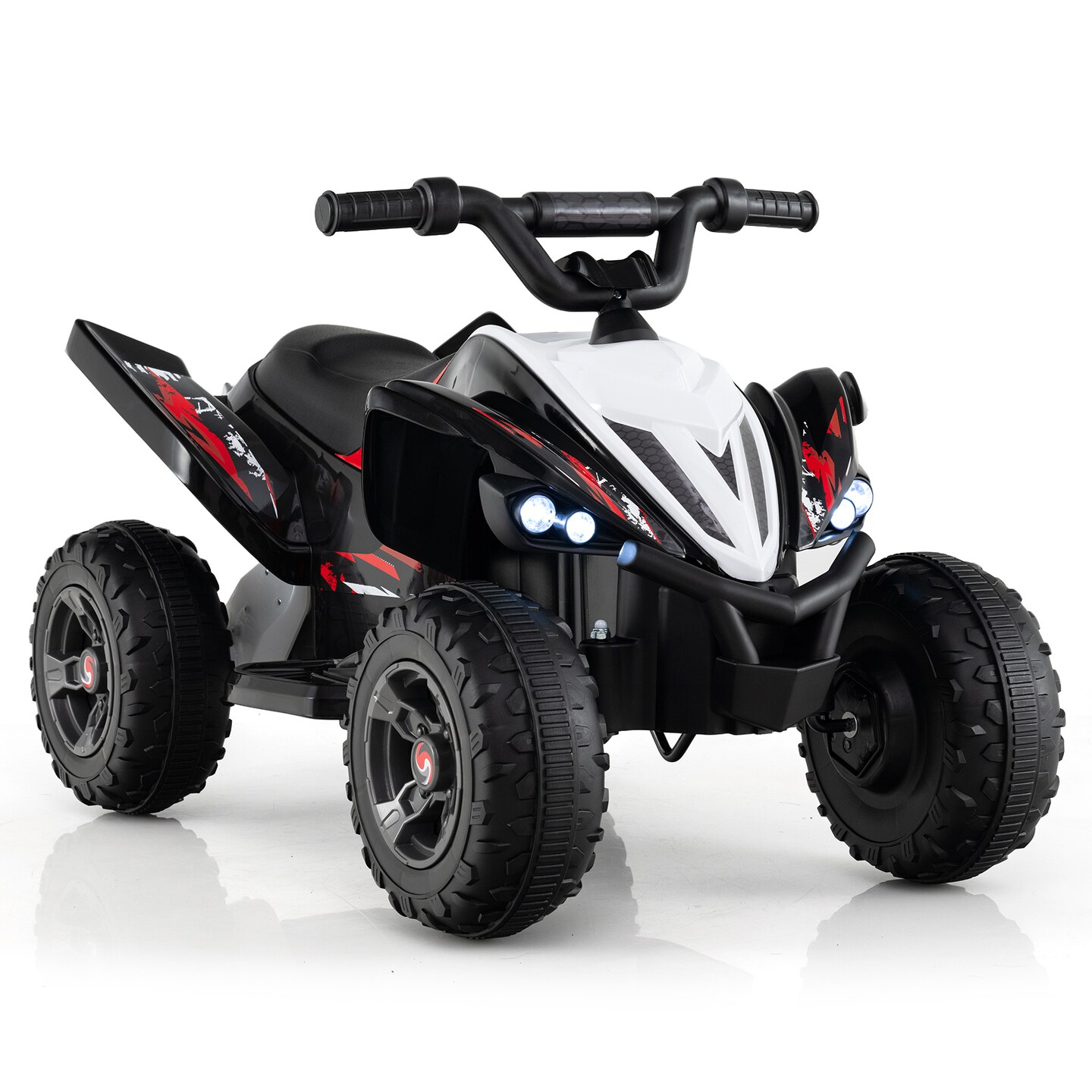 Kids 12V Ride-On ATV Quad 4-Wheeler with LED Lights, 7 mph Max Speed