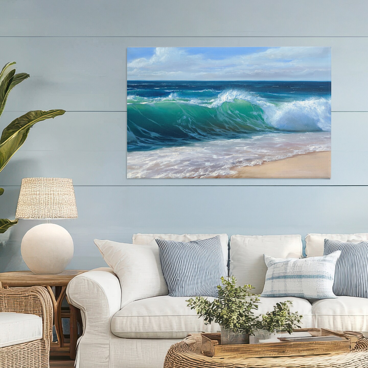 Stupell Industries Content Beach Waves Shore Canvas, design by Dimitri Sirenko