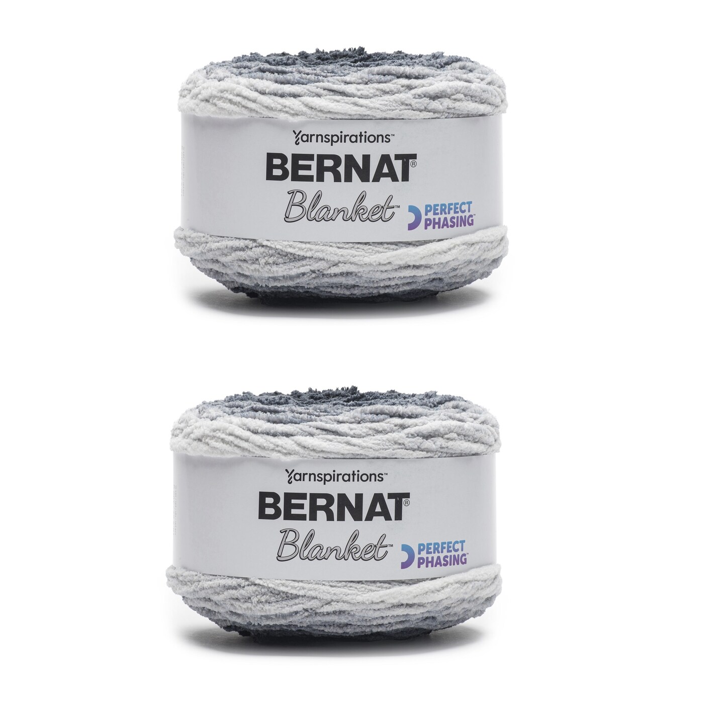 Multipack of 2 - Bernat Blanket Perfect Phasing Yarn-Deep Black