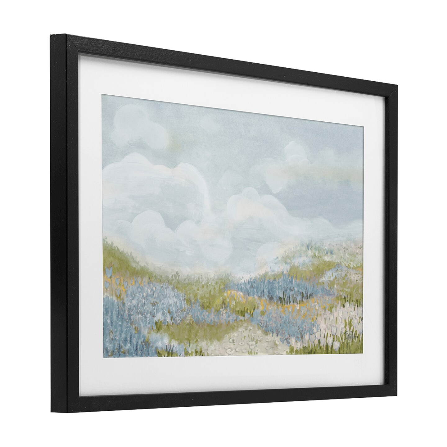 Stupell Industries Blue Floral Meadow Framed Print Under Glass, design by Patricia Pinto