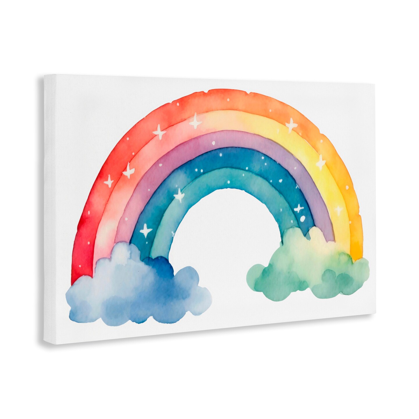 Stupell Industries Colorful Rainbow with White Stars Canvas, design by Creative Studio