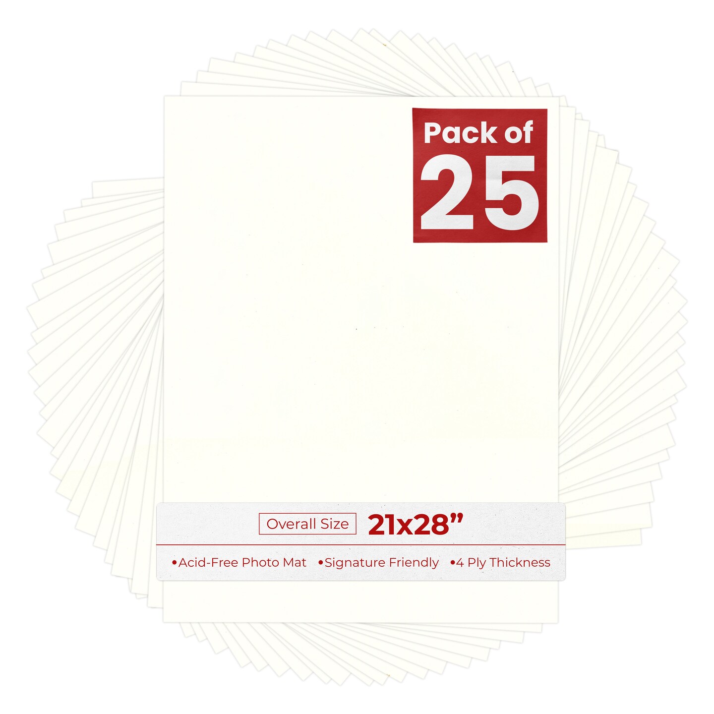 21x28 Antique White 21x28 Uncut Mat Board - Blank Sheets, No Opening, Color ...