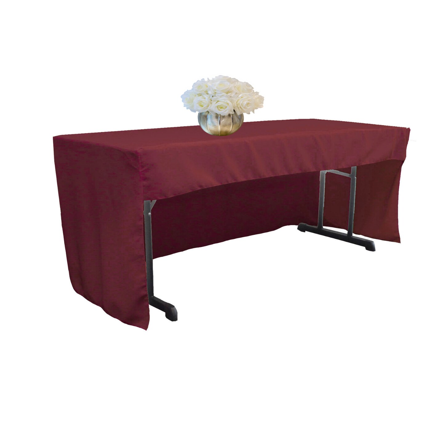 Fitted Rectangular Tablecloth 72 x 30 Polyester Poplin Open Back