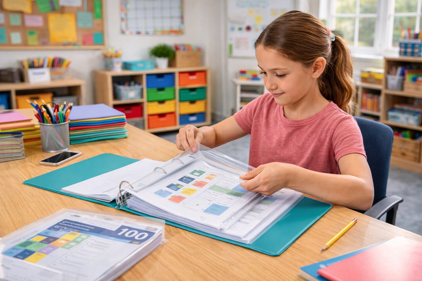 Heavyweight Top Loading Sheet Protectors – Clear Document Sleeves 8.5" x 11" (100 Pack) for Classroom, Office & Binder Organization