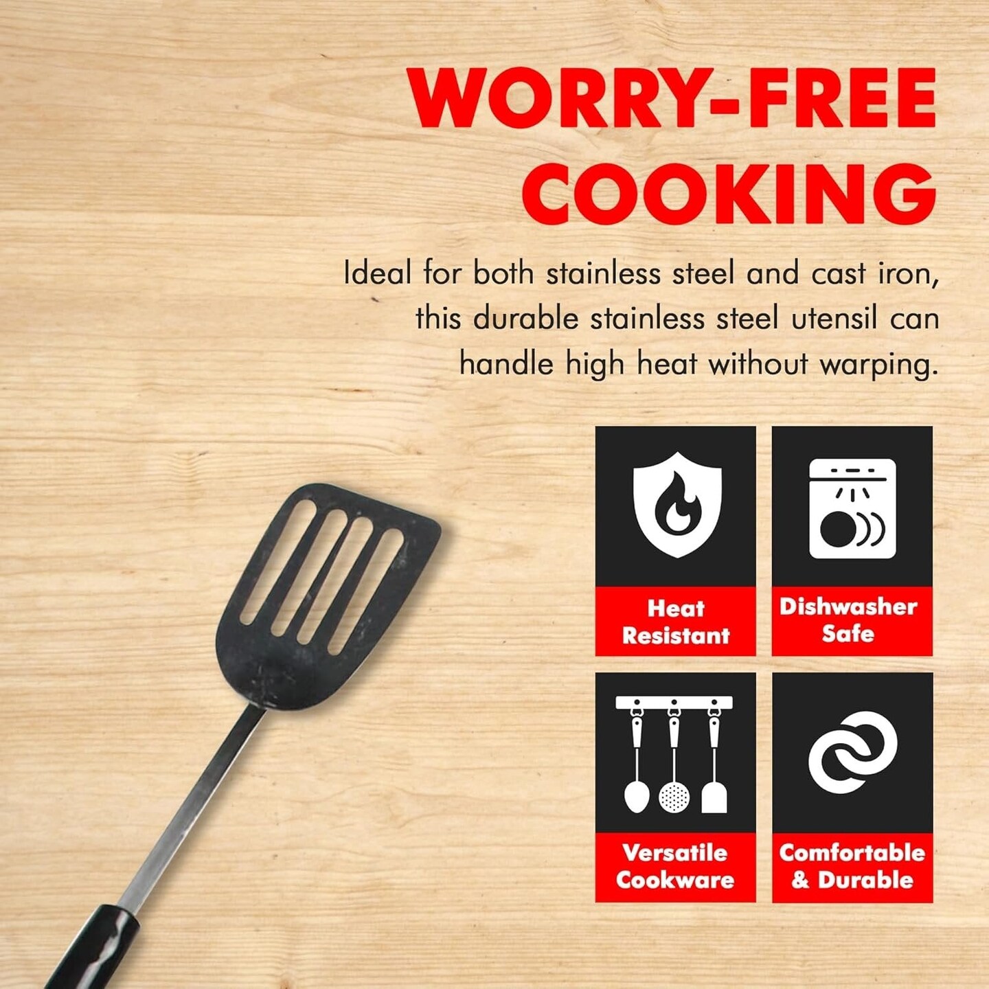 Chef Craft Slotted Turner - Thumbnail 3