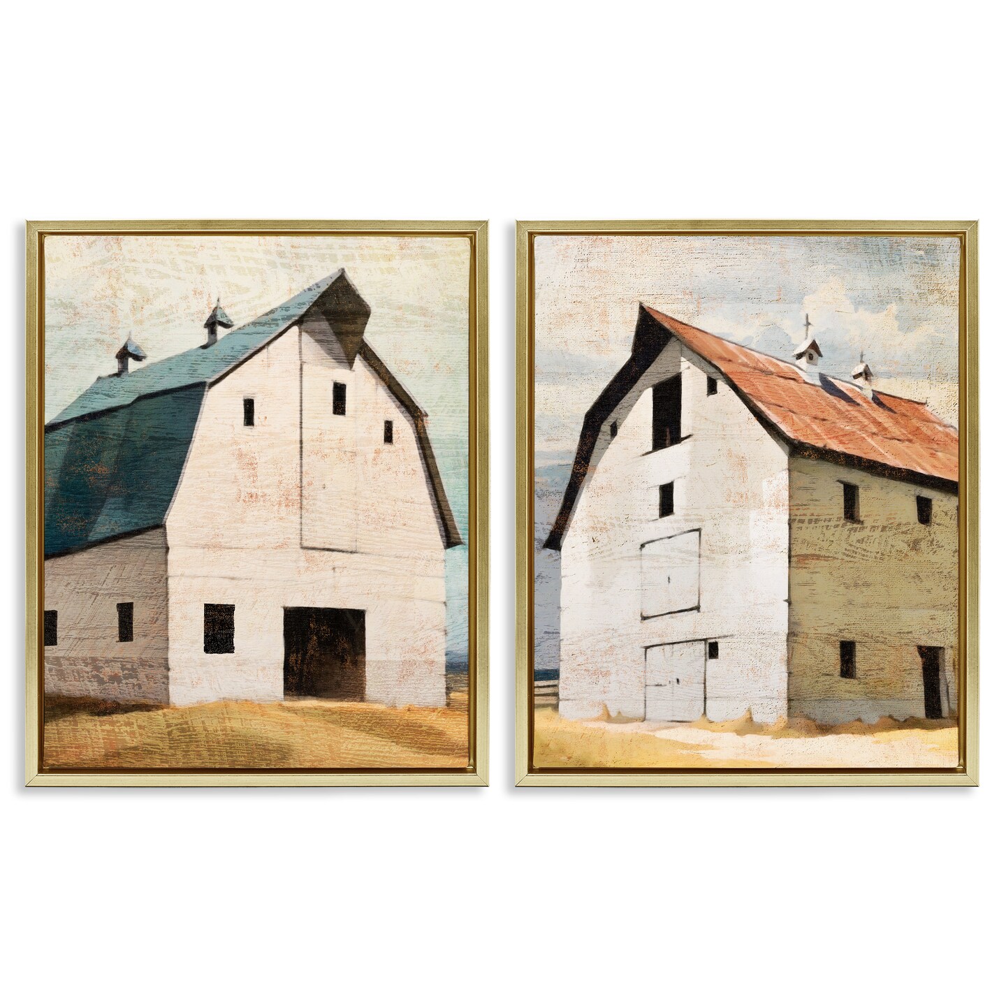 Stupell Industries Rustic Big Barns 2pc Floating Frame Set, design by ...
