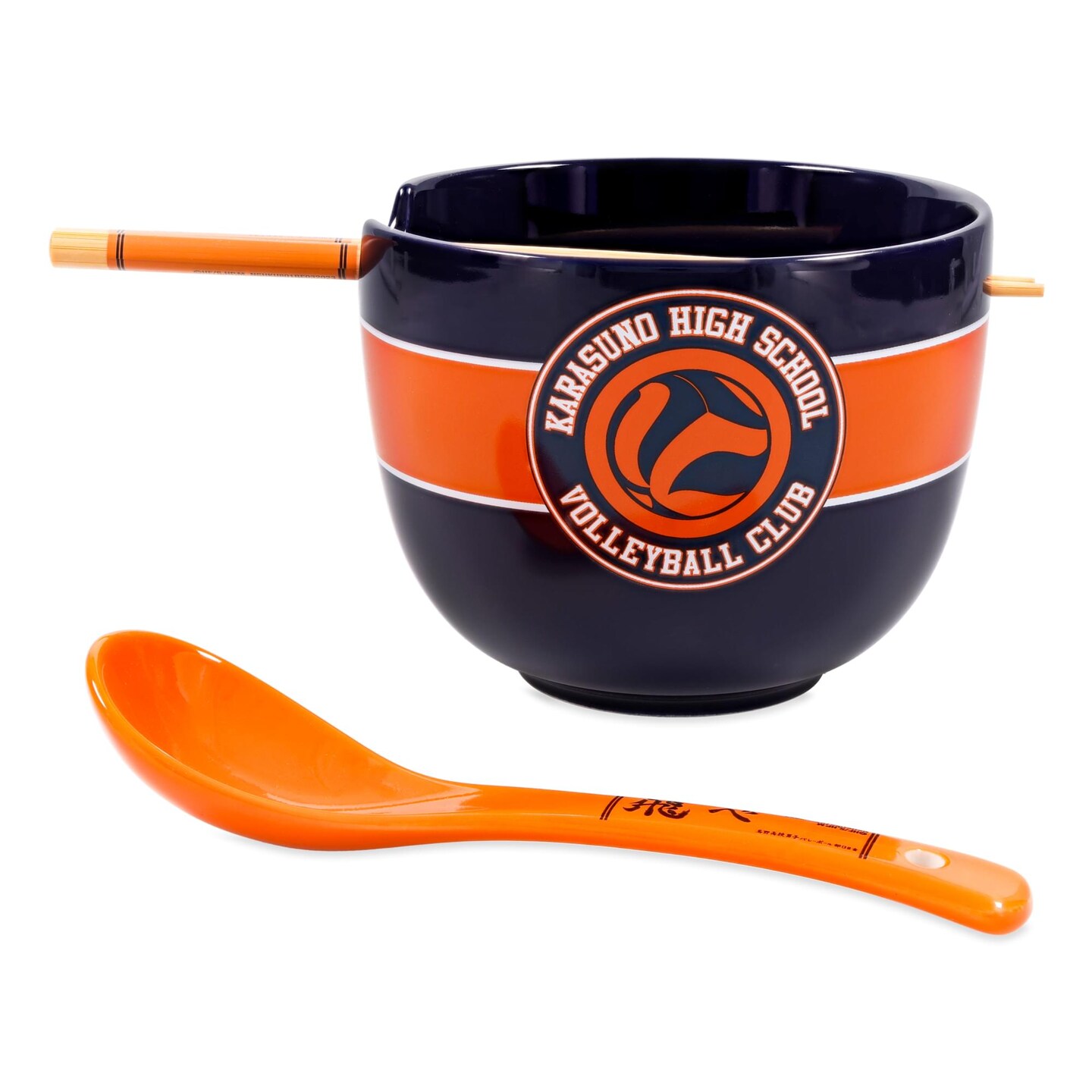 Haikyu!! Karasuno High Volleyball 20-Ounce Ramen Bowl, Chopstick, and Spoon Set