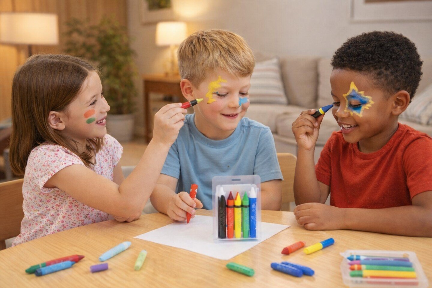 Face Painting Crayons 6 Pack – Washable Face Paint Sticks for Kids, Party Makeup, Classroom Crafts & Festivals