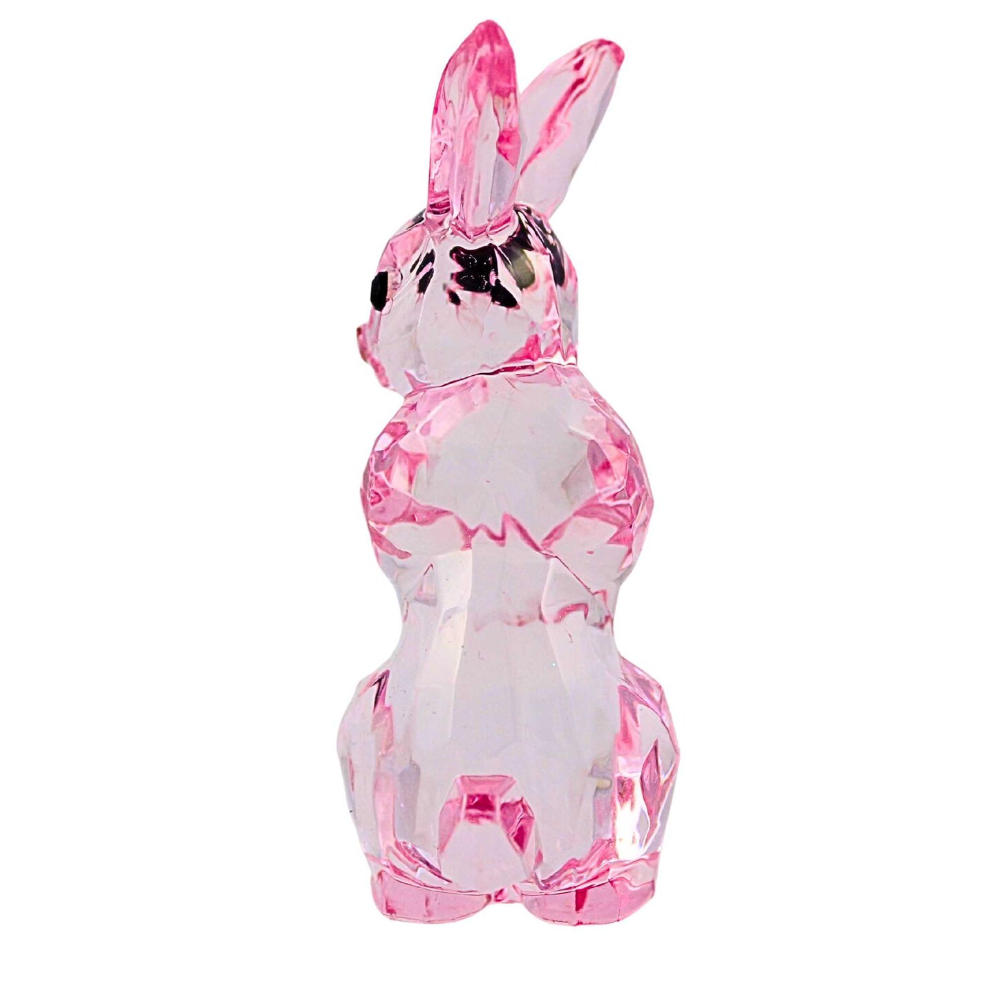 Crystal Expressions 3.5 Inch Springtime Bunny Easter Figurine , Lightweight Spring Decor Easter Rabbit