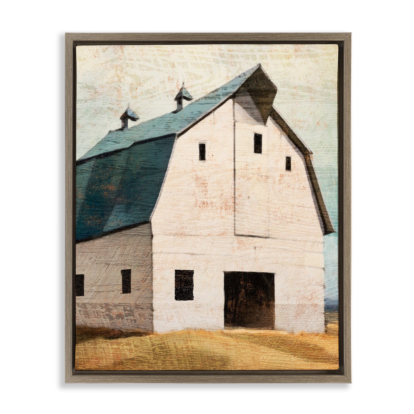 Stupell Industries Rustic Big Barn Blue Floating Frame, design by Susan Jill