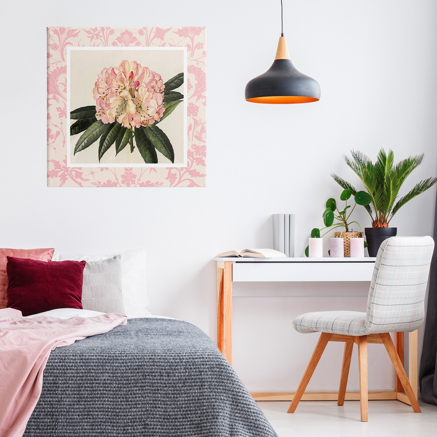 Stupell Industries Pink Pattern Botanical Canvas, design by Livi Finn