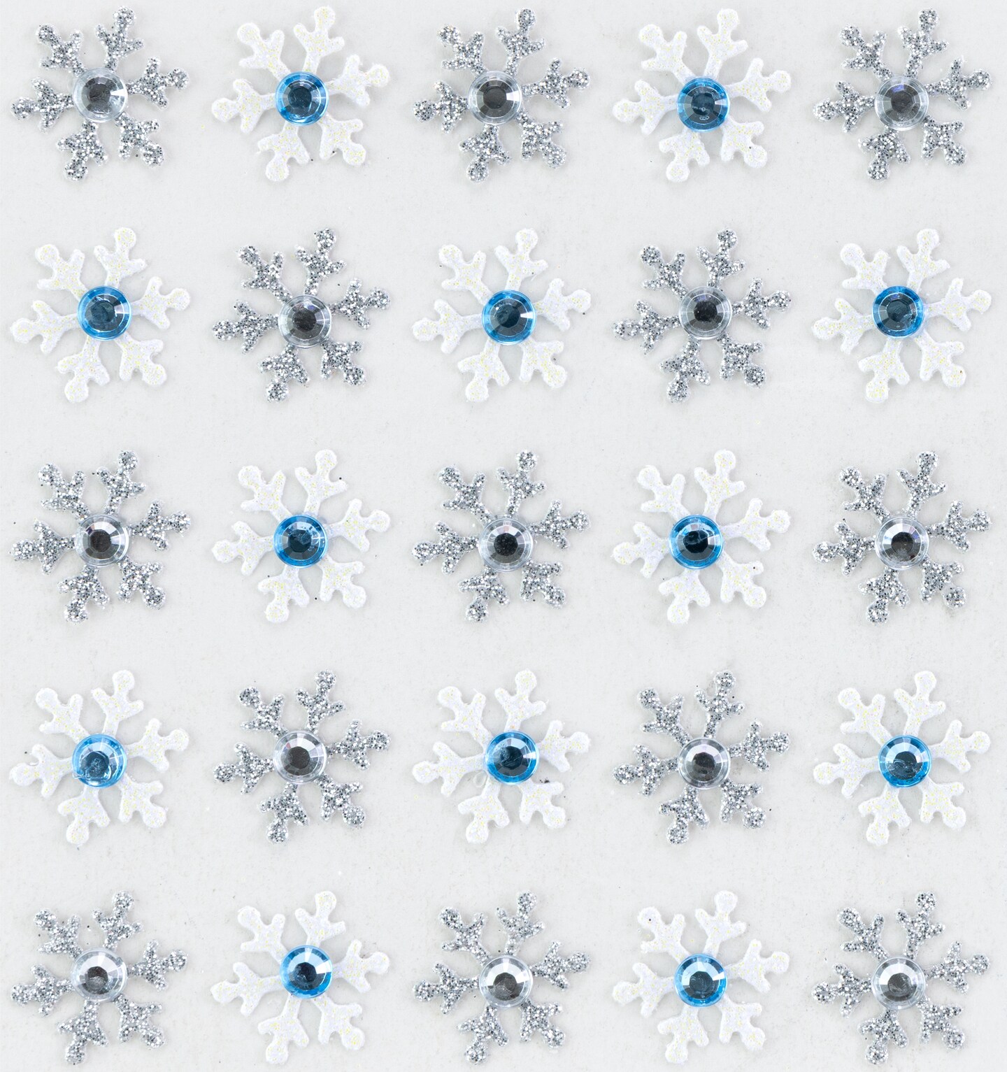 Jolee's Cabochon Dimensional Repeat Stickers - Snowflake, 25pcs