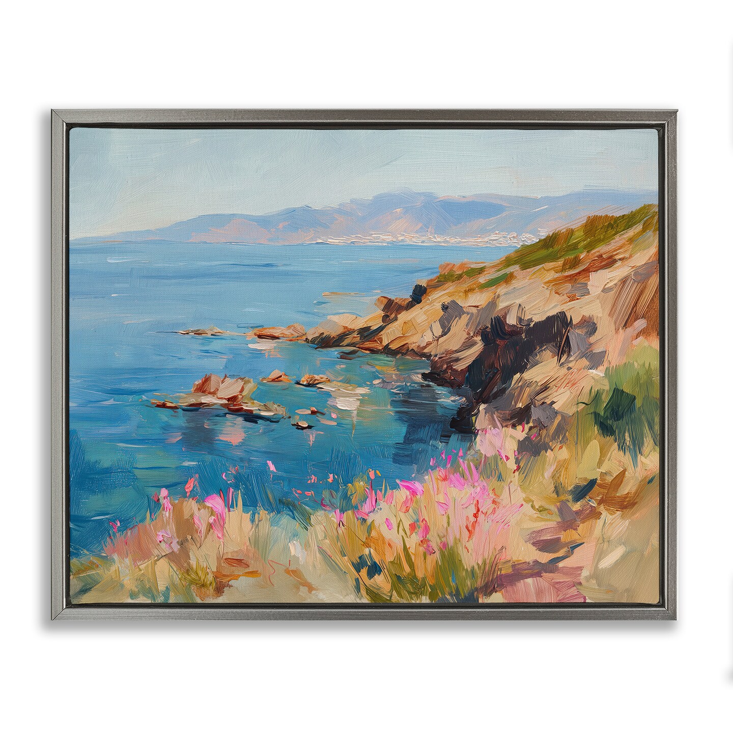 Stupell Industries Where Mountains Meet Sea Floating Frame, design