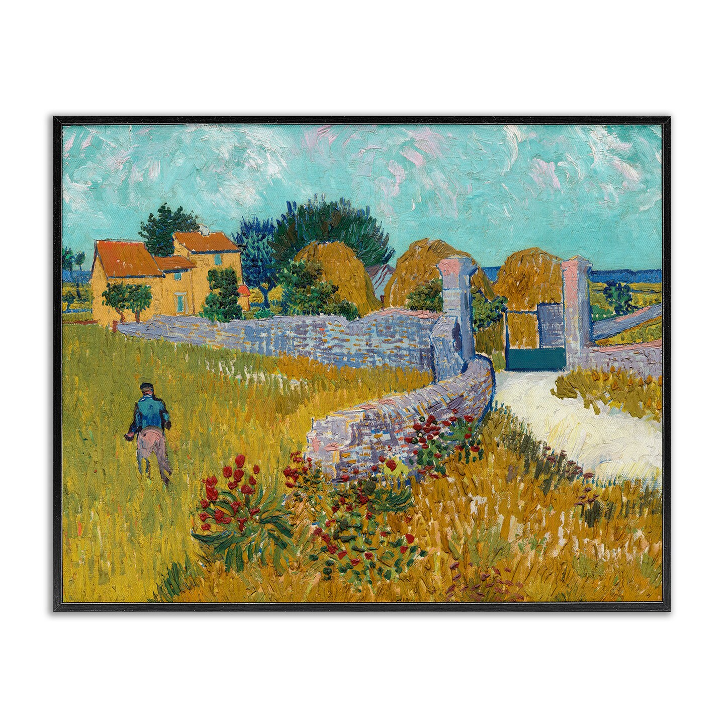 Stupell Industries Farmhouse In Provence Framed Giclee, design by Vincent Van Gogh