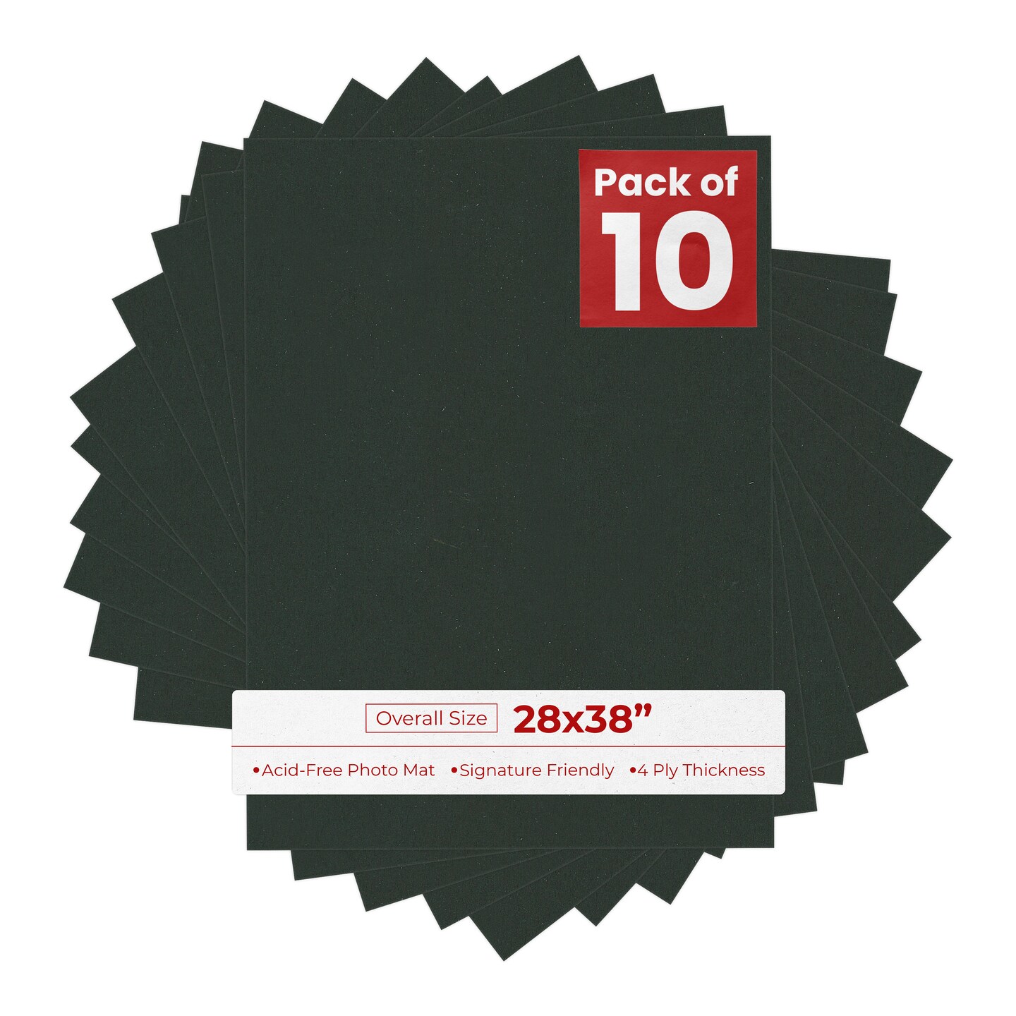 Textured Black 28x38 Uncut Mat Board - Blank Sheets, No Opening, Color ...