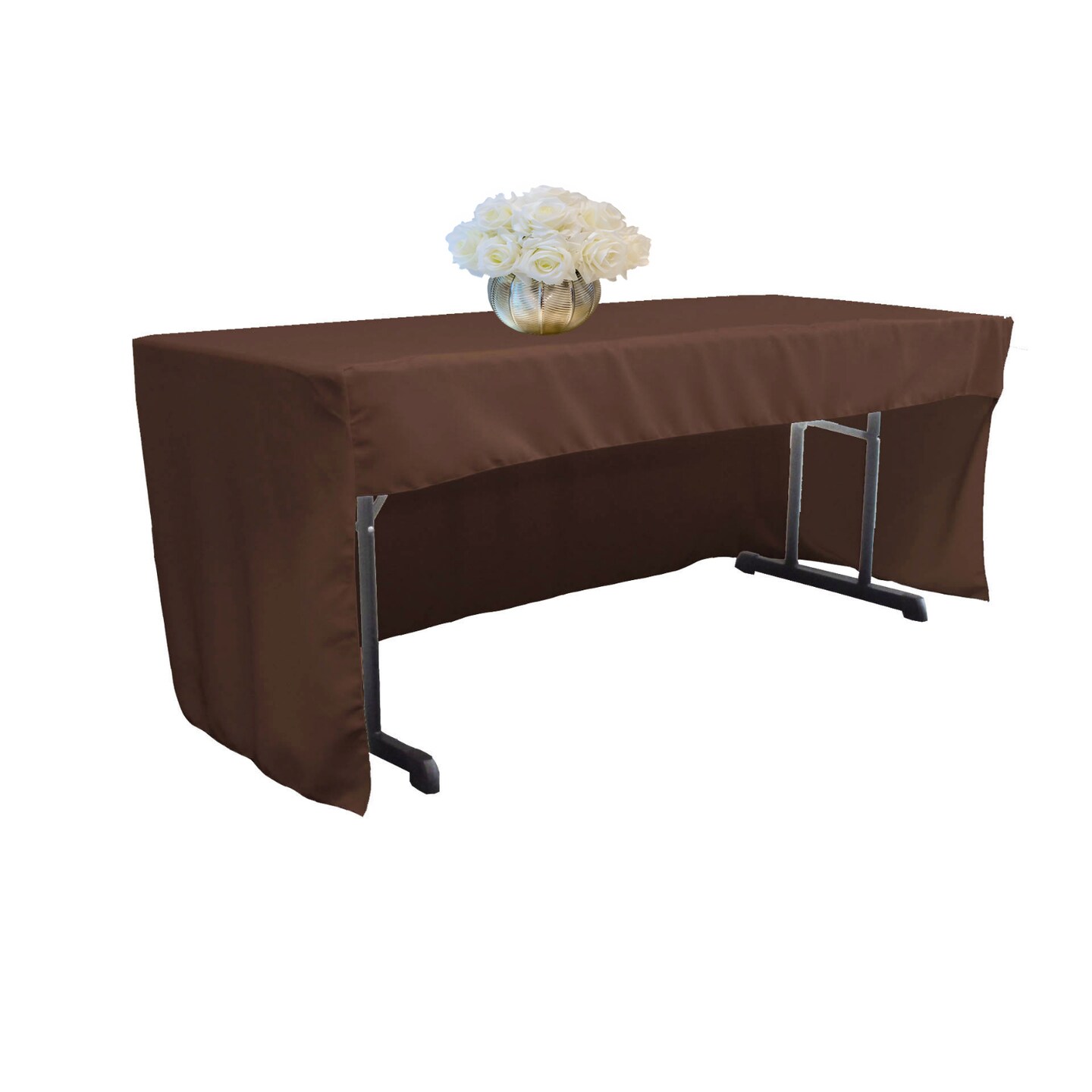 Fitted Rectangular Tablecloth 96 x 30 Polyester Poplin Open Back