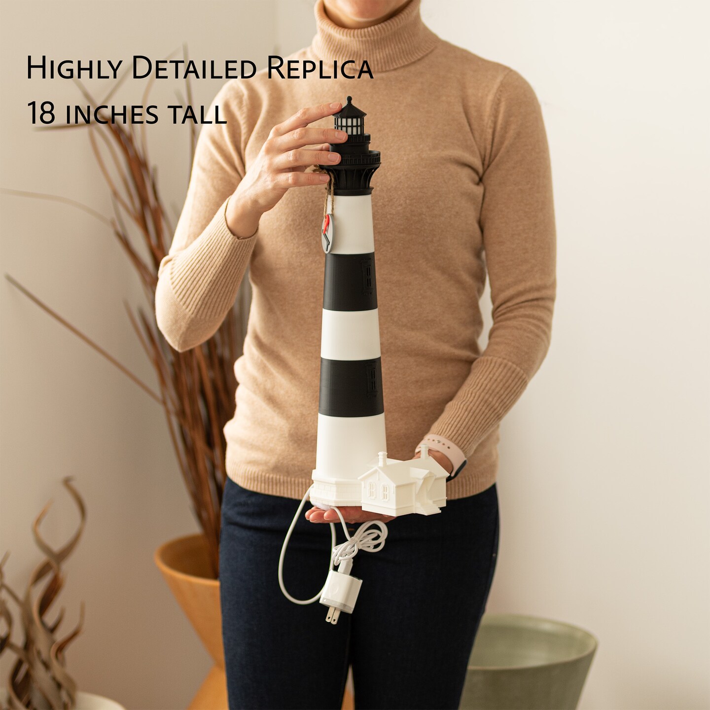 Bodie Island Lighthouse Table Lamp | Reading Lamp | LED Lamp