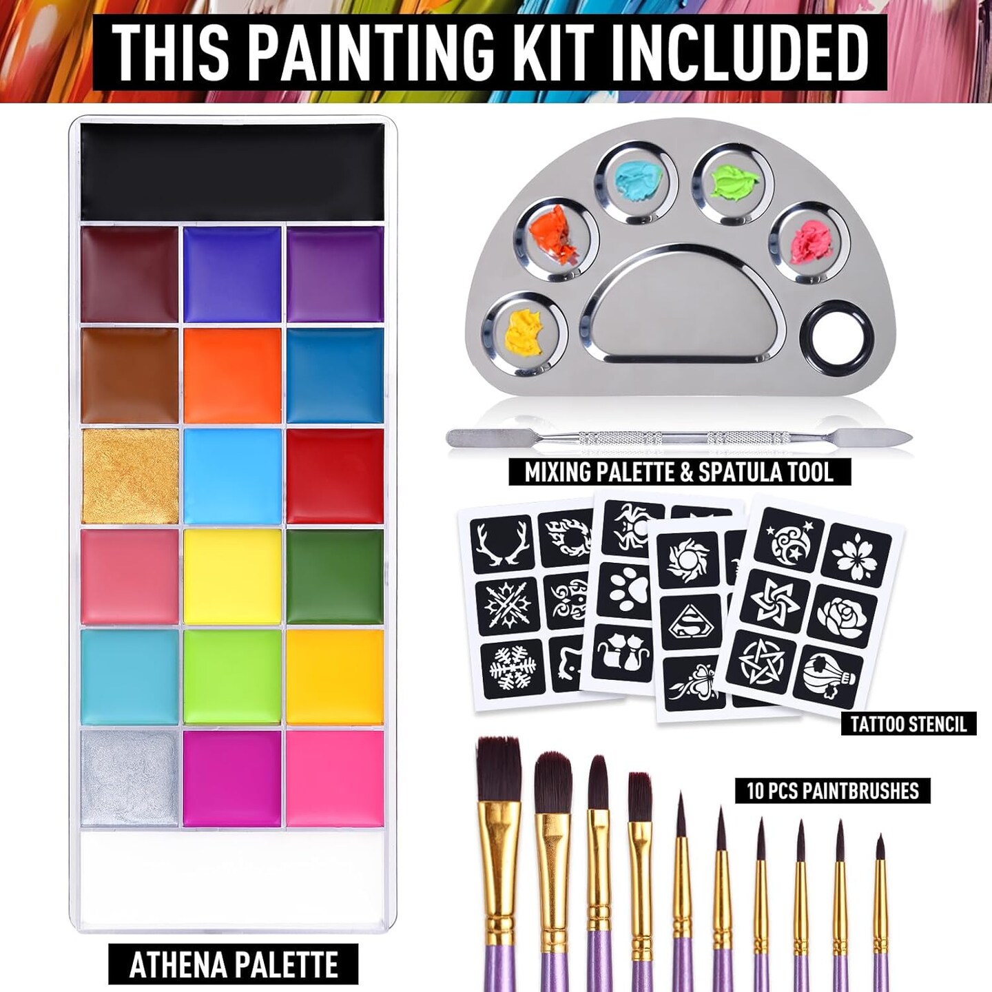 Athena Face Body Paint Oil(&#x9;Athena Palette Set)