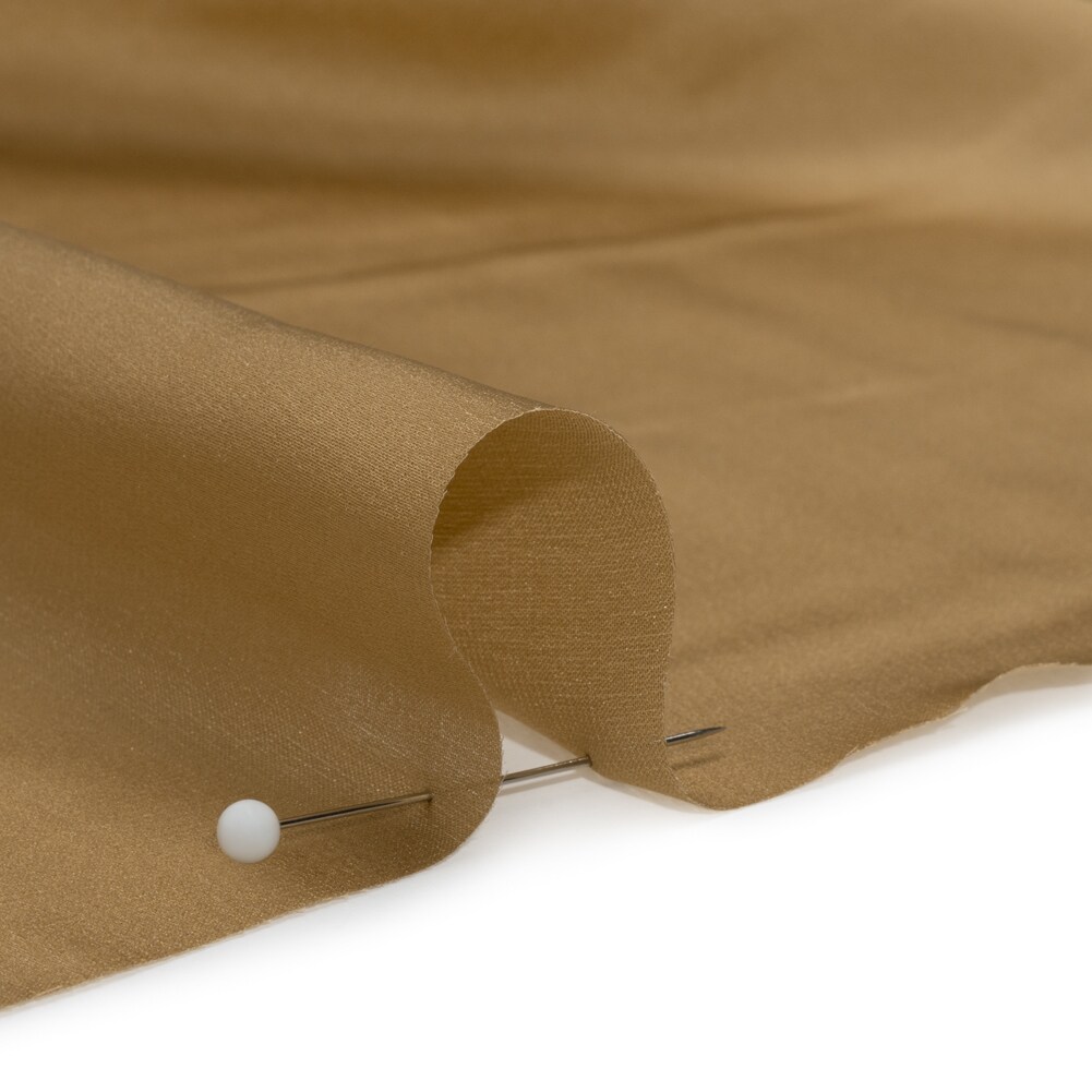 1 Yard Gold Satin-Faced Silk Chiffon Designer Fabric 56" Wide