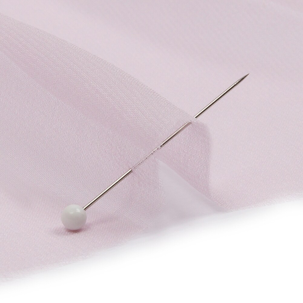 1 Yard Sheer Silk Chiffon Fabric in Lavender Fog Lightweight Solid Purple 44 inch Width