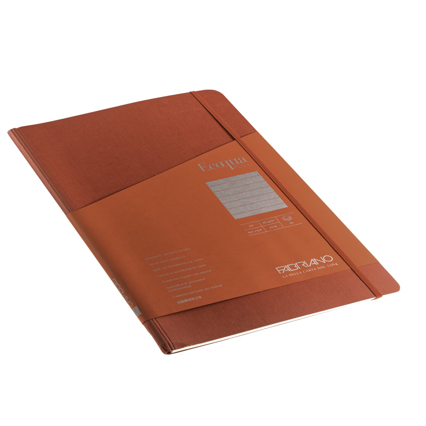 Fabriano Ecoqua Plus Hidden Spiral-Bound Notebook, 8.3" x 11.7", A4