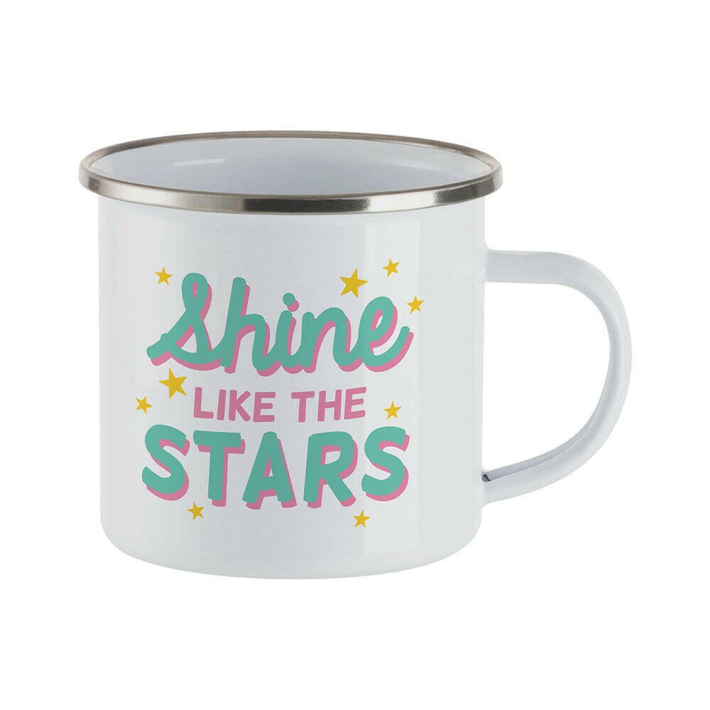 Craft Express 4 Pack 12oz Enamel Sublimation Mugs &#x2013; White with Silver Rim