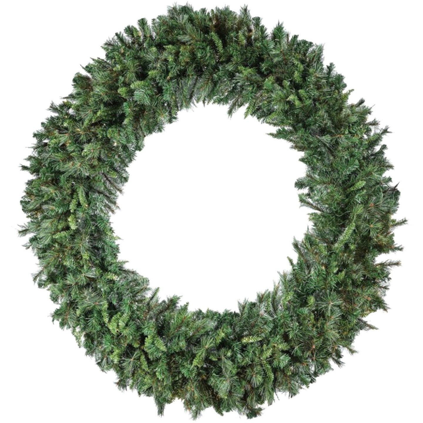 72" Belgium Unlit Wreath Large Natural Greenery Base for Custom Holiday Decorating