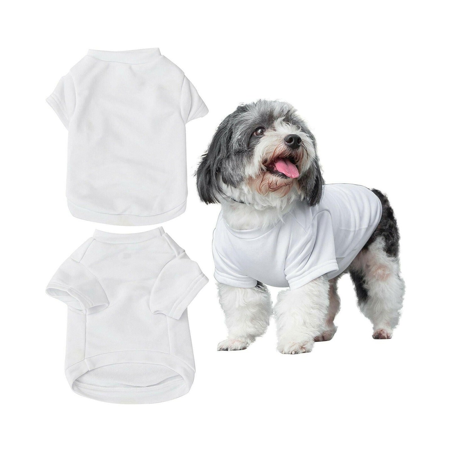 Craft Express 2 Pack Medium Sublimation Pet T-Shirt &#x2013; White Polyester