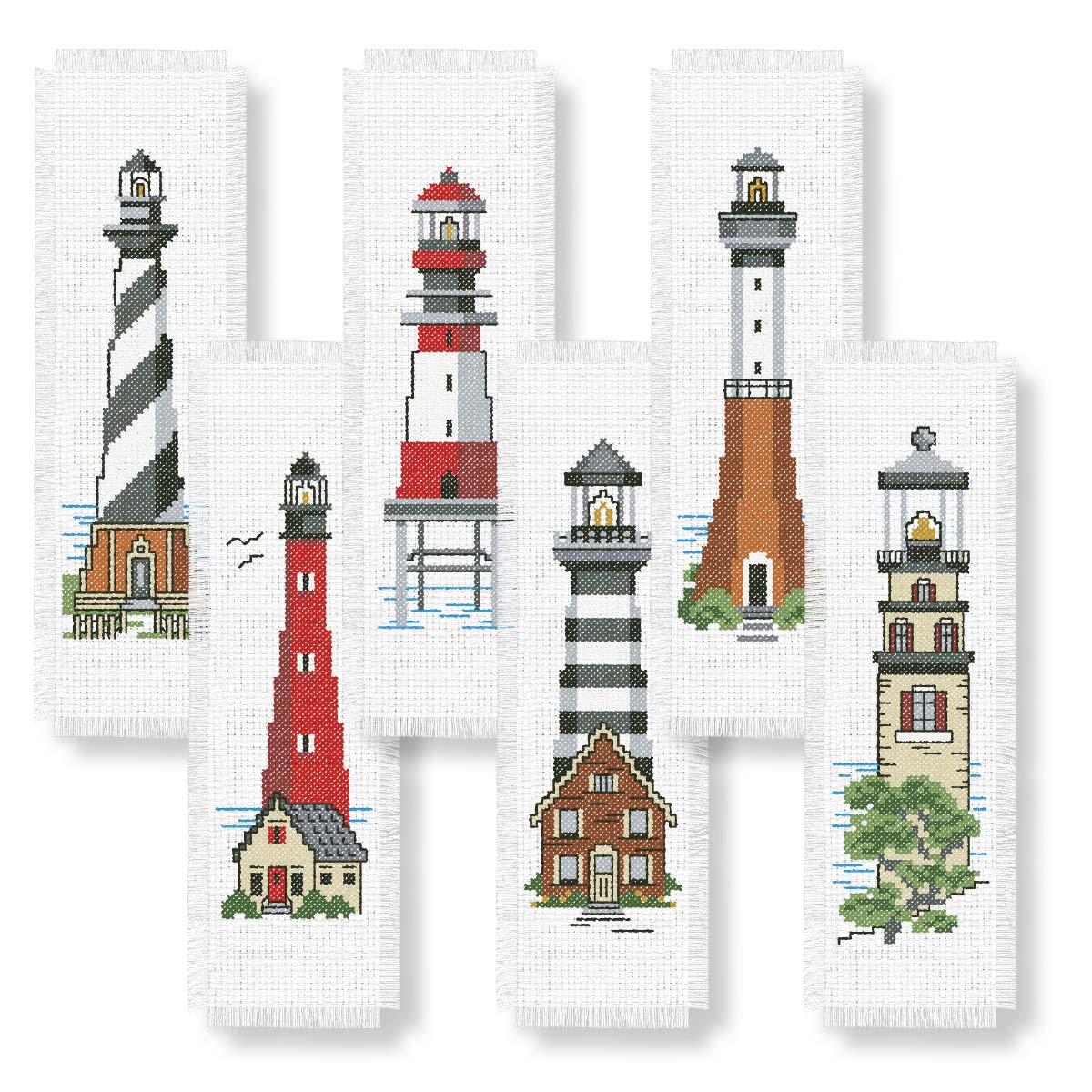 Herrschners Lighthouse Bay Bookmarks Counted Cross-Stitch Kit