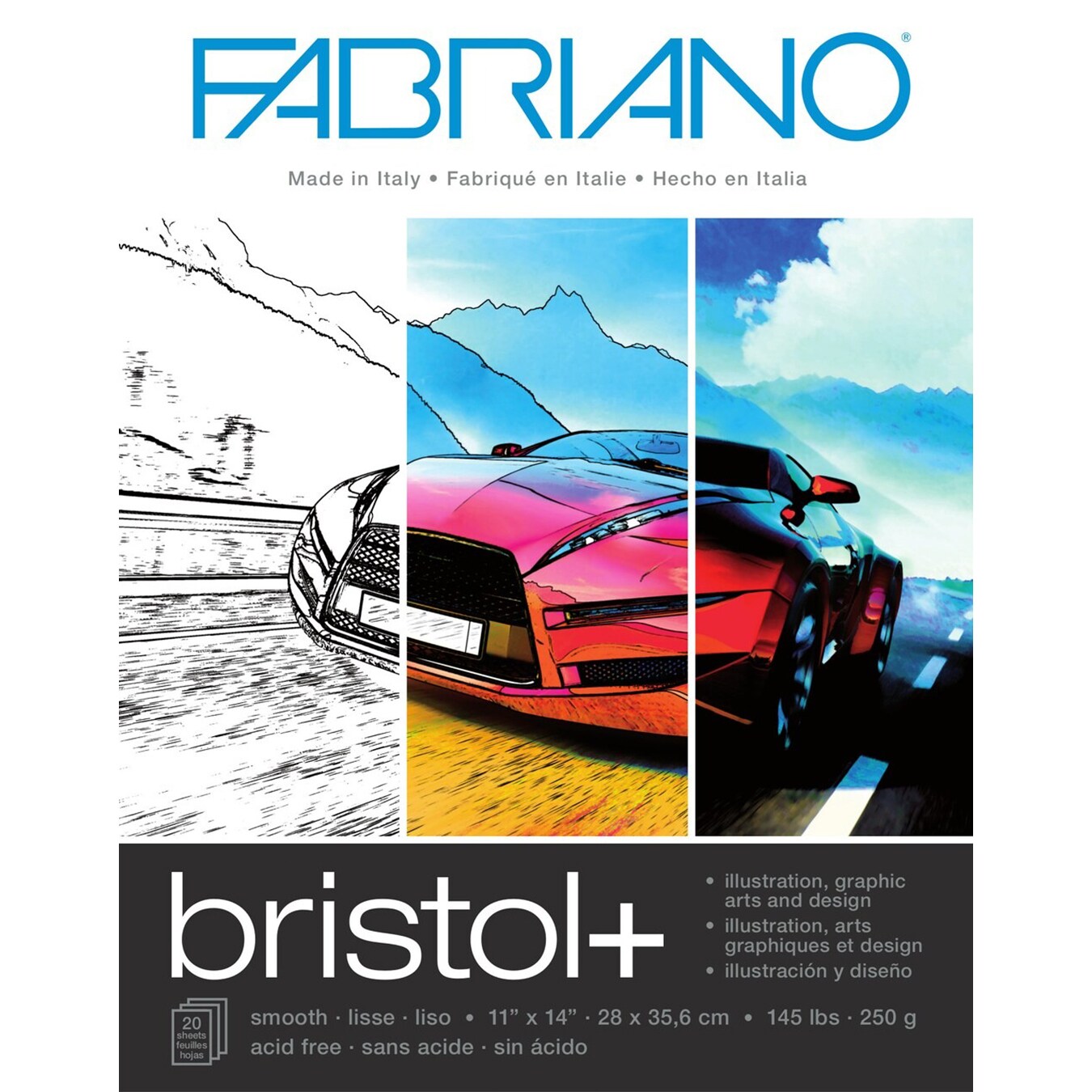 Michaels, Fabriano Bristol Pad, 11 in x 14 in, 250 gsm/145 lbs. – Category: Sketch & Drawing Paper