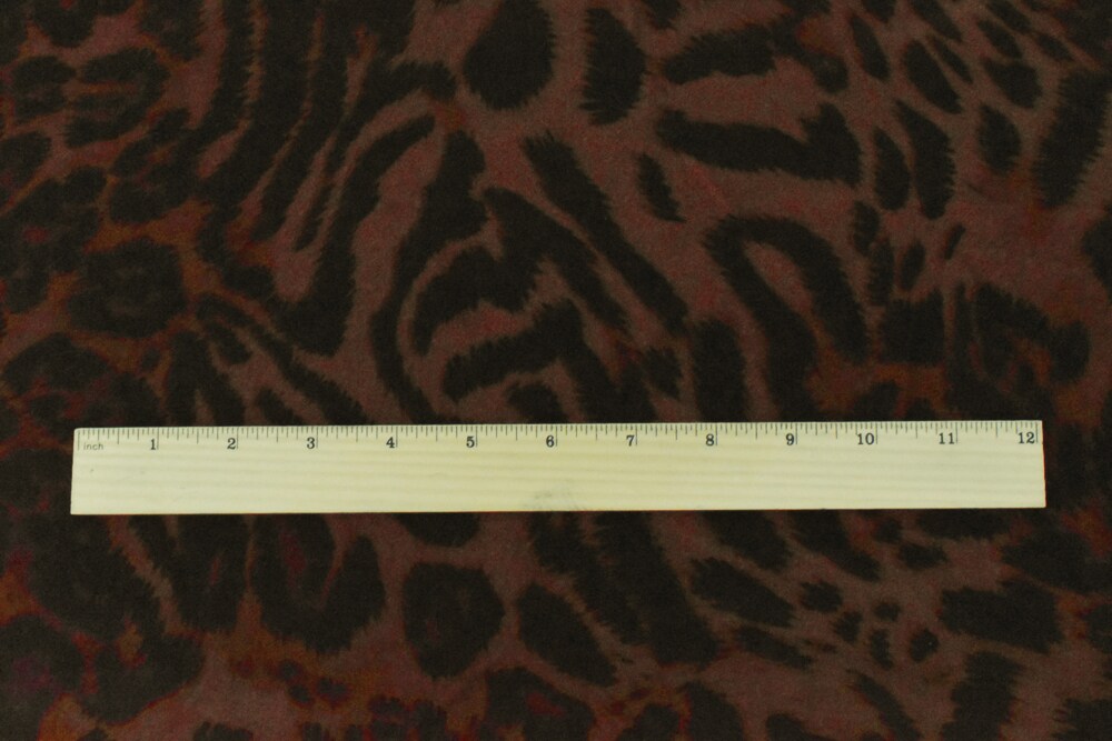 Brown-Black Famous Maker Leopard Print Nylon Stretch Tricot Swimwear Fabric By the Yard