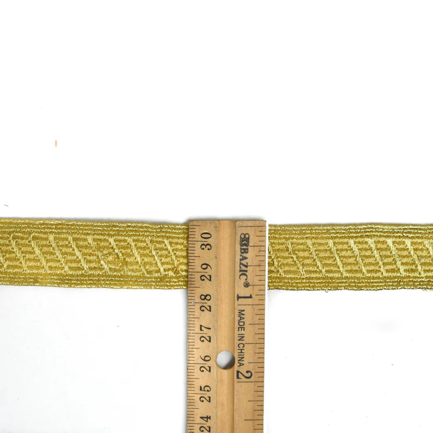 1 Yard Metallic Gold Embroidered Trim Decorative DIY Accent Ribbon 0.50 1 inch Width