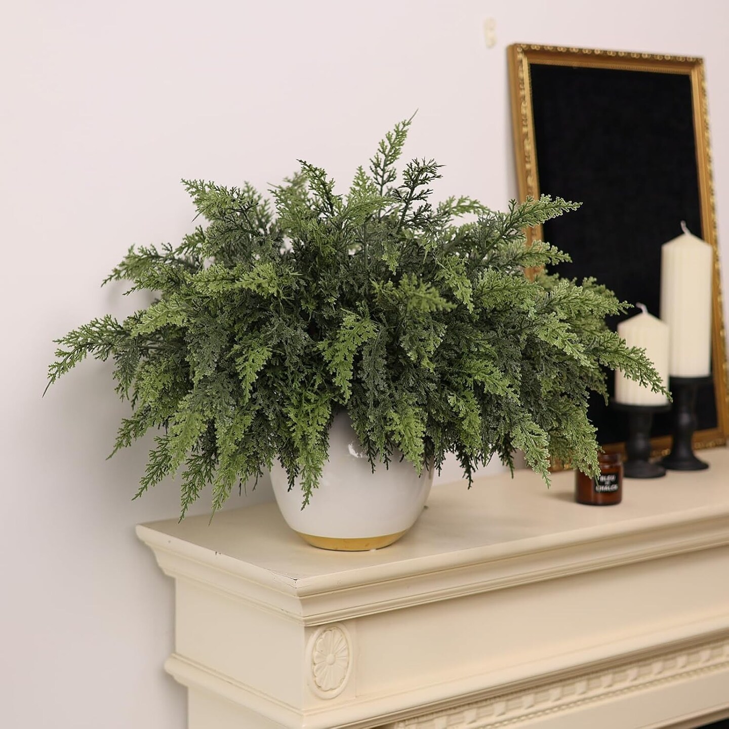 Real Touch Cedar Branches -12 Pcs (Green) 8"D x 8"W x 18"H