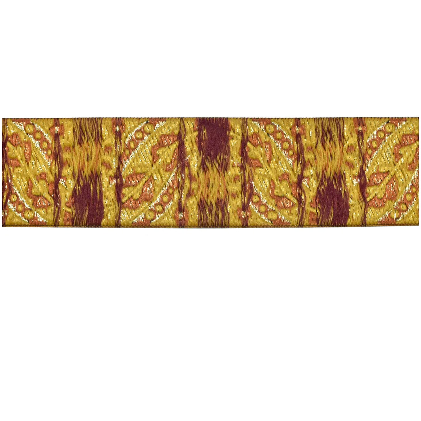 1 Yard Floral Jacquard Ribbon Decorative Trim for Home Apparel Crafts 1.90 inch Width