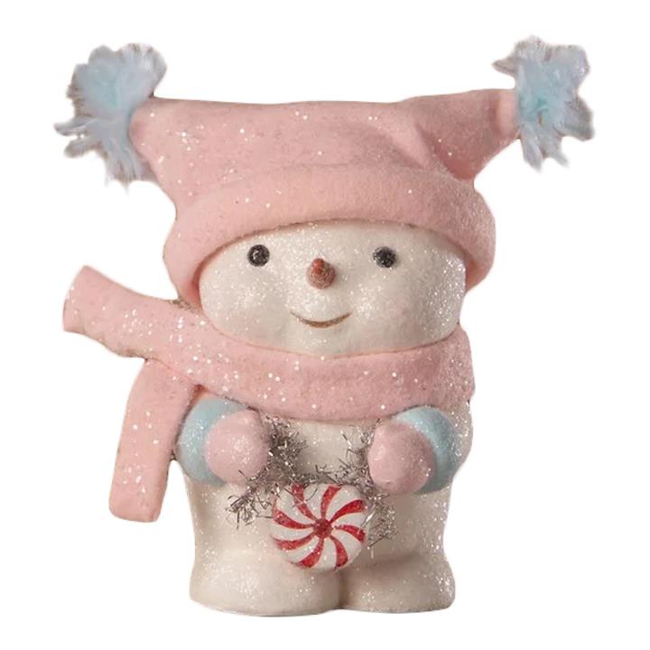 Bethany Lowe Michelle Allen Christmas Peppermint Blush Snowgirl Figurine