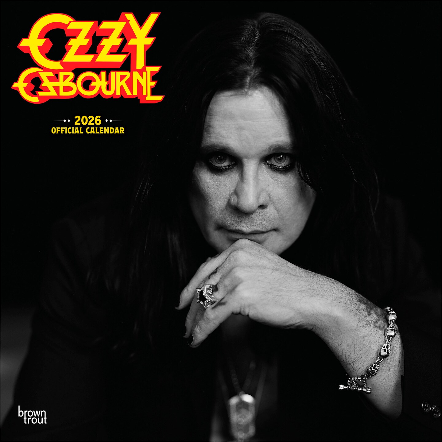 Ozzy Osbourne OFFICIAL | 2026 12 x 24 Inch (Hanging) Monthly Square Wall Calendar