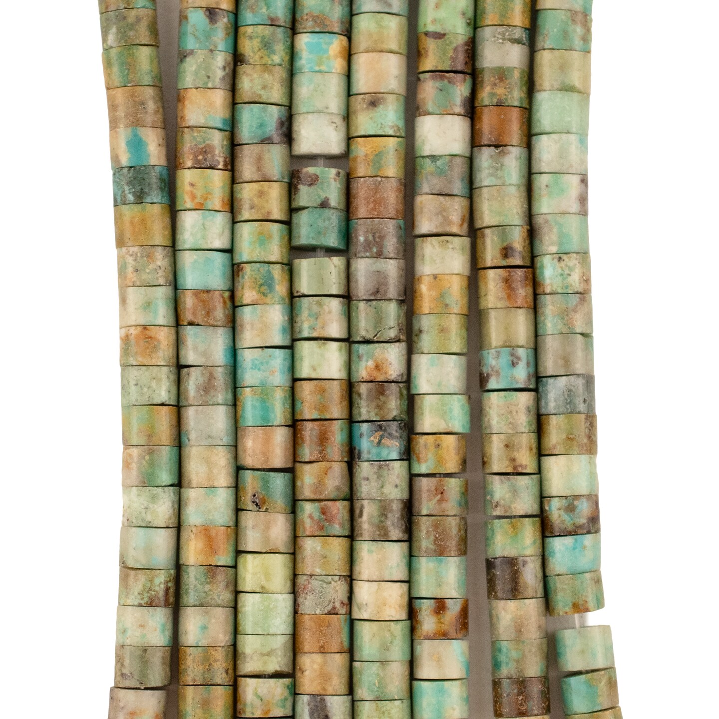 The Bead Chest Green Cylindrical Turquoise Beads 4mm Cylinder Gemstone 16 Inch Strand
