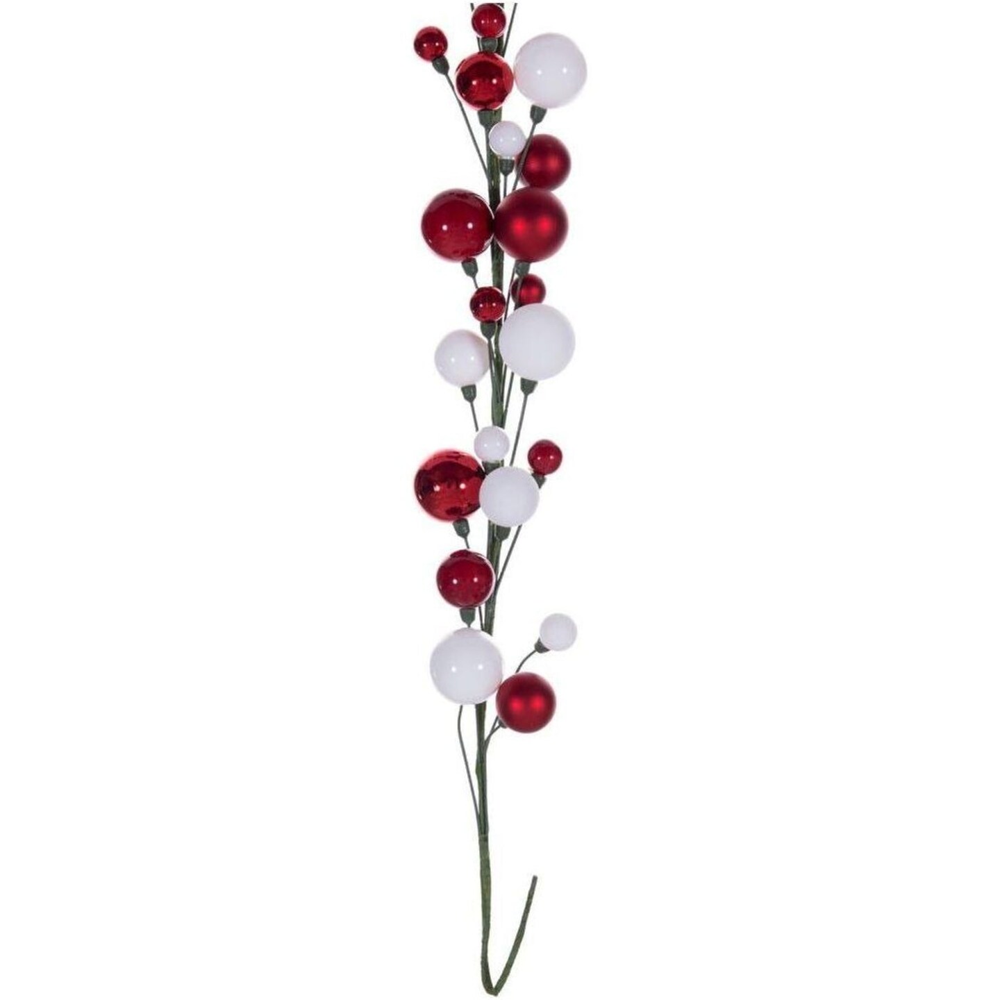 6&#x27; Ball Branch Garland: Red and White