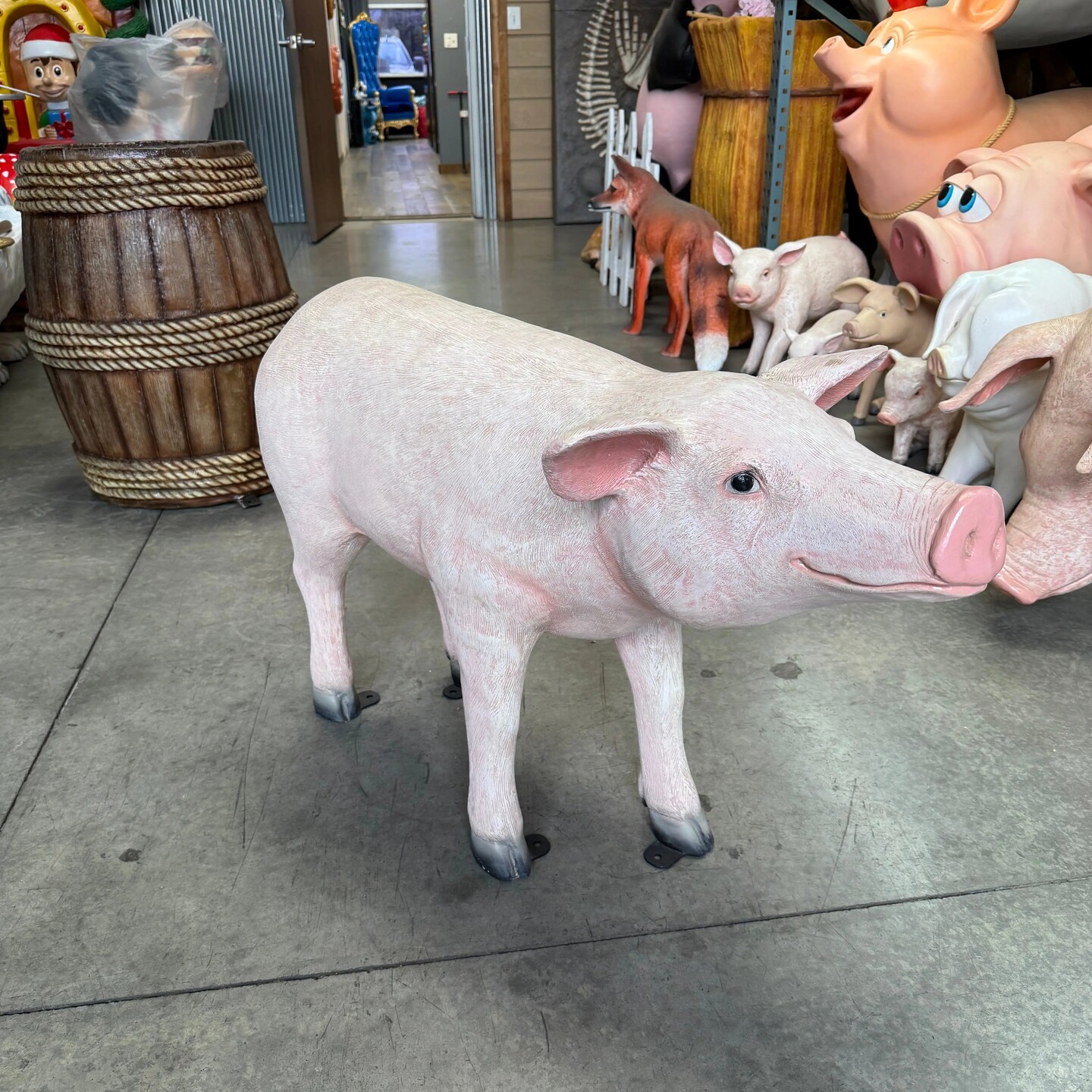 Baby Pig Standing Life Size Statue
