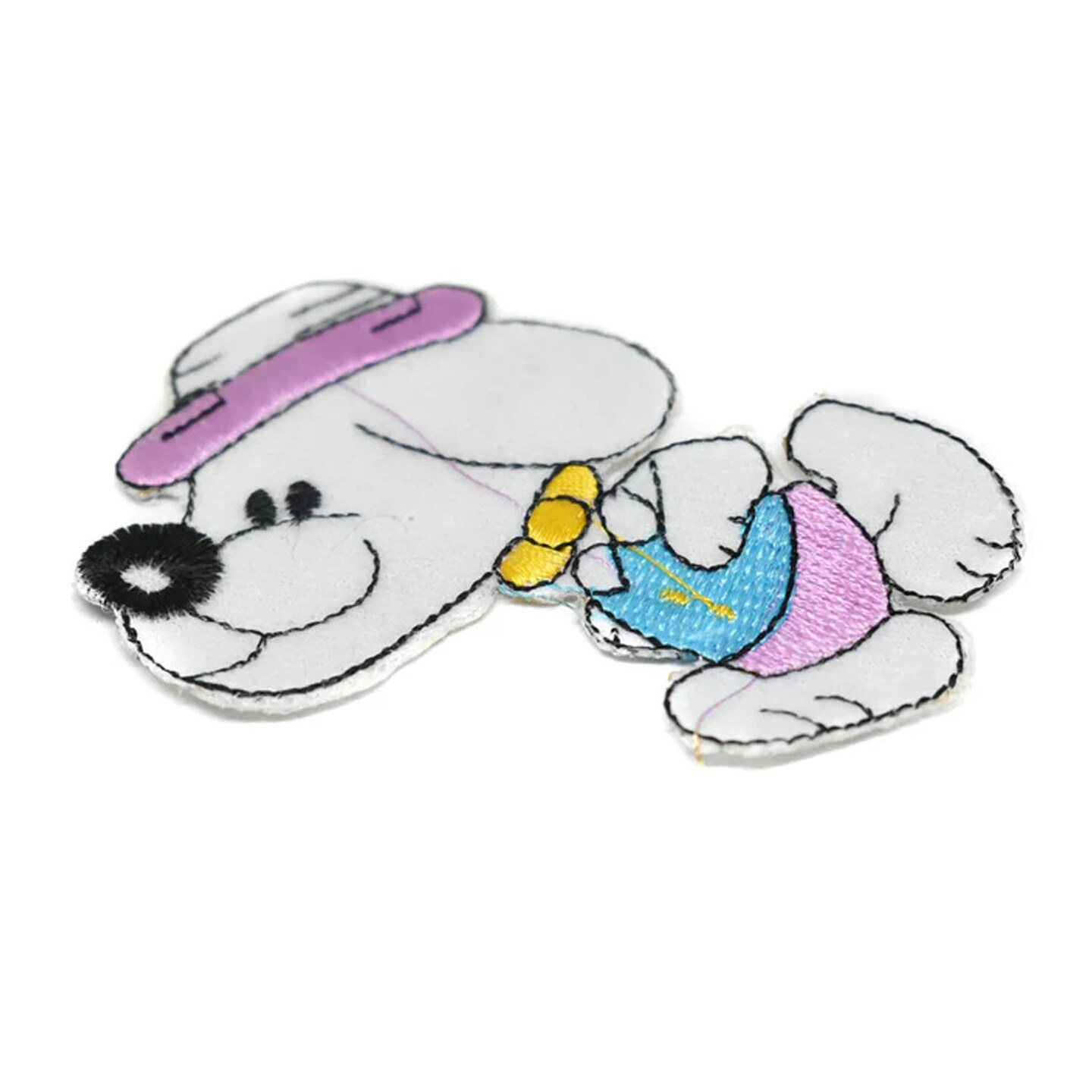 Hipster Snoopy Embroidered Iron On Patch Applique for Clothes and Accessories