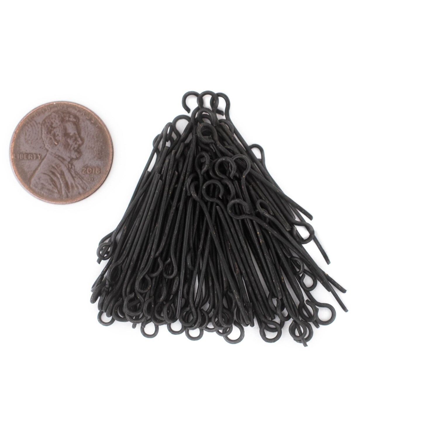 The Bead Chest Midnight Brass 21 Gauge 1 Inch Eye Pins (Approx 100 pieces)