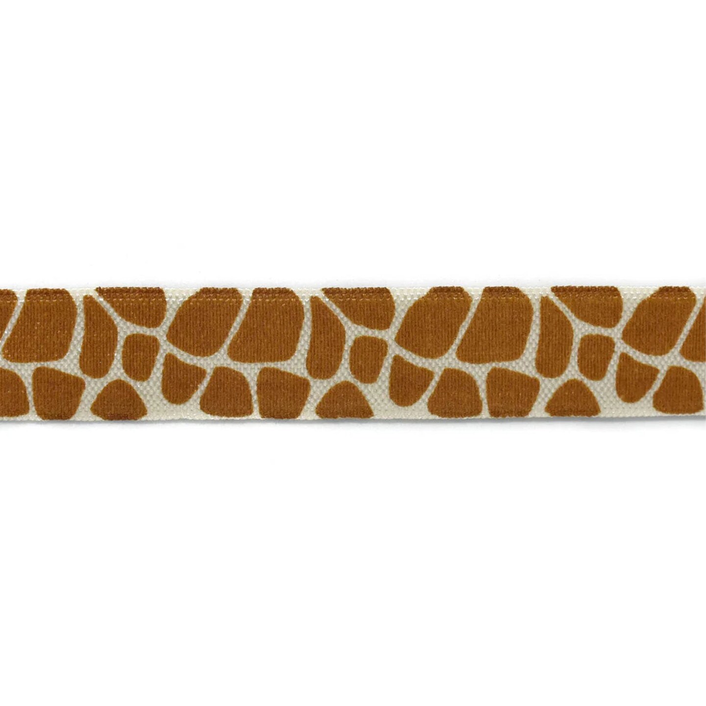 Giraffe Print Fold Over Elastic Stretch DIY Craft Trim 0.63 inch Width